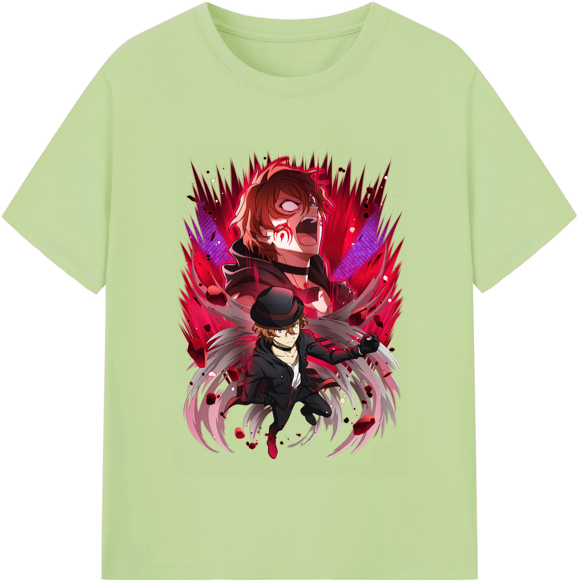 （画像用） 文豪ストレイドッグス Bungo Stray Dogs 綿100％半袖Tシャツ（フロントプリント）